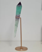 Load image into Gallery viewer, Fluorite Wand in Stand