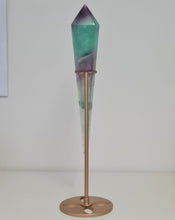 Load image into Gallery viewer, Fluorite Wand in Stand