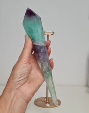 Load image into Gallery viewer, Fluorite Wand in Stand