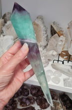 Load image into Gallery viewer, Fluorite Wand in Stand