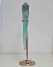 Load image into Gallery viewer, Fluorite Wand in Stand