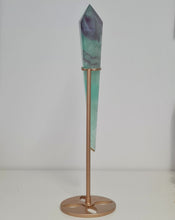 Load image into Gallery viewer, Fluorite Wand in Stand