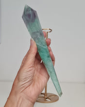 Load image into Gallery viewer, Fluorite Wand in Stand