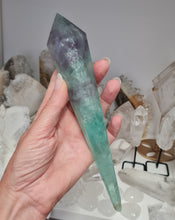 Load image into Gallery viewer, Fluorite Wand in Stand