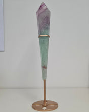 Load image into Gallery viewer, Fluorite Wand in Stand