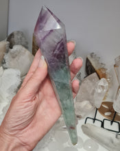 Load image into Gallery viewer, Fluorite Wand in Stand