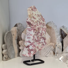 Load image into Gallery viewer, Pink Tormaline in Quartz in Stand