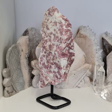 Load image into Gallery viewer, Pink Tormaline in Quartz in Stand