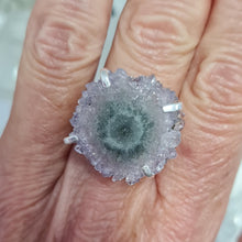 Load image into Gallery viewer, Amethyst Stalactite Slice Ring