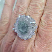 Load image into Gallery viewer, Amethyst Stalactite Slice Ring