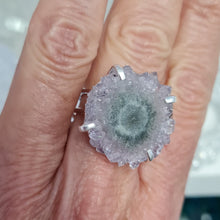 Load image into Gallery viewer, Amethyst Stalactite Slice Ring