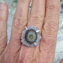 Load image into Gallery viewer, Amethyst Stalactite Slice Ring