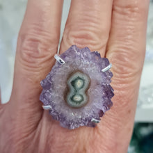 Load image into Gallery viewer, Amethyst Stalactite Slice Ring