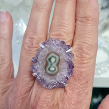 Load image into Gallery viewer, Amethyst Stalactite Slice Ring