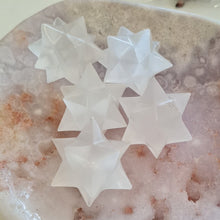Load image into Gallery viewer, Selenite 12 point Merkaba Star