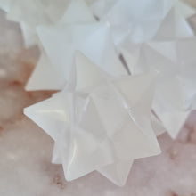 Load image into Gallery viewer, Selenite 12 point Merkaba Star