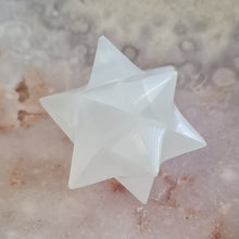 Load image into Gallery viewer, Selenite 12 point Merkaba Star