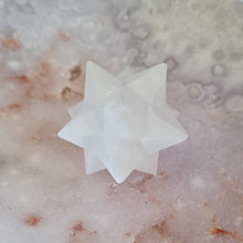 Load image into Gallery viewer, Selenite 12 point Merkaba Star