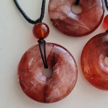 Load image into Gallery viewer, Fire Quartz Pi, Donut Pendant
