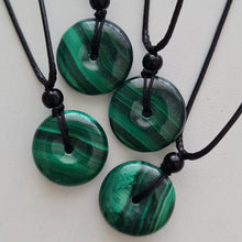 Load image into Gallery viewer, Malachite Pi, Donut Pendant