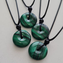 Load image into Gallery viewer, Malachite Pi, Donut Pendant