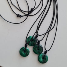 Load image into Gallery viewer, Malachite Pi, Donut Pendant