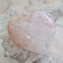 Load image into Gallery viewer, Pink Amethyst X Flower Agate Heart