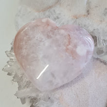 Load image into Gallery viewer, Pink Amethyst X Flower Agate Heart