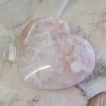 Load image into Gallery viewer, Pink Amethyst X Flower Agate Heart