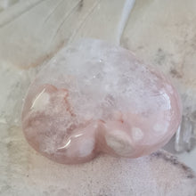 Load image into Gallery viewer, Pink Amethyst X Flower Agate Heart