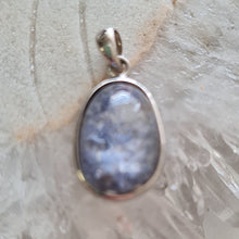 Load image into Gallery viewer, Blue Dumortierite Quartz Sterling Silver Pendant