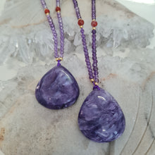 Load image into Gallery viewer, Charoite Bead Necklace