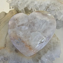 Load image into Gallery viewer, Pink Amethyst X Flower Agate Heart