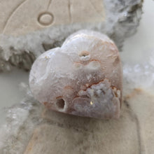 Load image into Gallery viewer, Pink Amethyst X Flower Agate Heart