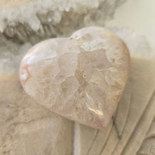 Load image into Gallery viewer, Pink Amethyst X Flower Agate Heart