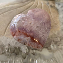 Load image into Gallery viewer, Pink Amethyst X Flower Agate Heart