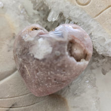 Load image into Gallery viewer, Pink Amethyst X Flower Agate Heart