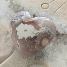 Load image into Gallery viewer, Pink Amethyst X Flower Agate Heart