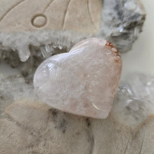 Load image into Gallery viewer, Pink Amethyst X Flower Agate Heart