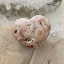 Load image into Gallery viewer, Pink Amethyst X Flower Agate Heart