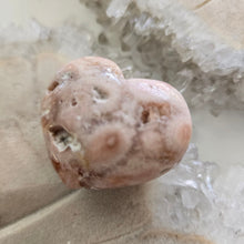Load image into Gallery viewer, Pink Amethyst X Flower Agate Heart
