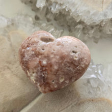 Load image into Gallery viewer, Pink Amethyst X Flower Agate Heart