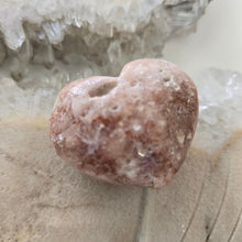 Load image into Gallery viewer, Pink Amethyst X Flower Agate Heart