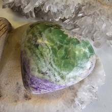 Load image into Gallery viewer, Serpentine Fluorite 'Bolivianite' Heart - A Grade