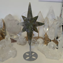 Load image into Gallery viewer, Moss Agate Polaris Star with Stand