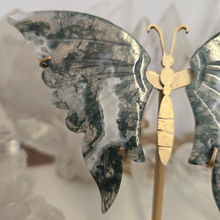 Load image into Gallery viewer, Moss Agate Butterfly Wings