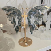 Load image into Gallery viewer, Moss Agate Butterfly Wings