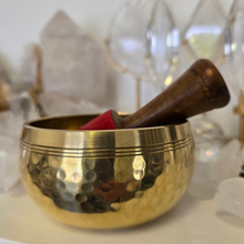 Load image into Gallery viewer, Singing Bowl - Auspicious Symbols - Hammered - 9 cm