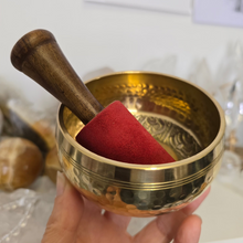 Load image into Gallery viewer, Singing Bowl - Auspicious Symbols - Hammered - 9 cm