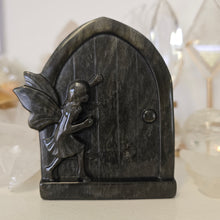 Load image into Gallery viewer, Gold Sheen Obsidian Fairy Door